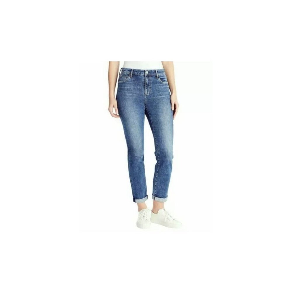 CHAPS Jeans Women's Slim‎ Boyfriend Roll Cuffed Jean Color Wallis Size 8/29 NWT